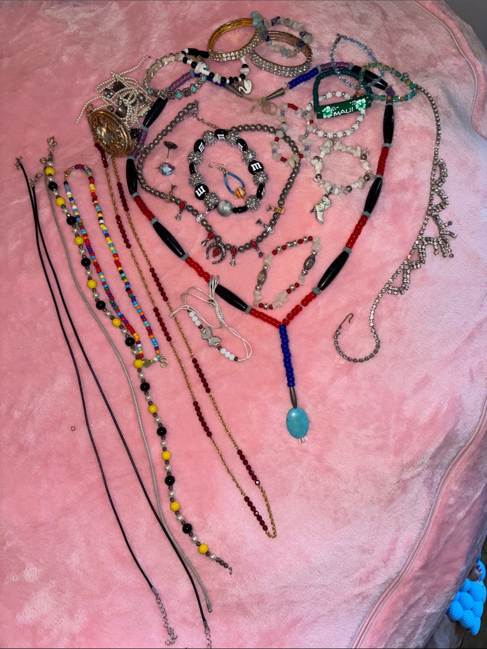 Crafter/Reseller’s Mixed Beaded Bundle Necklace and Bracelet Set in Multicolor